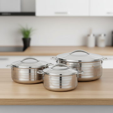 Lot Boîtes Isothermes Inox 3,5 L+5 L+8,5 L