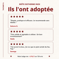Avis de clientes sur la boîte isotherme inox TACSAM 5 L, note Judge.me 4,94 sur 5