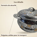 Fermoirs de sécurité et poignées de la boîte isotherme inox TACSAM dorée 3,5 L
