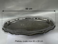 Dimensions du plateau ovale inox TACSAM : 60 × 28 cm