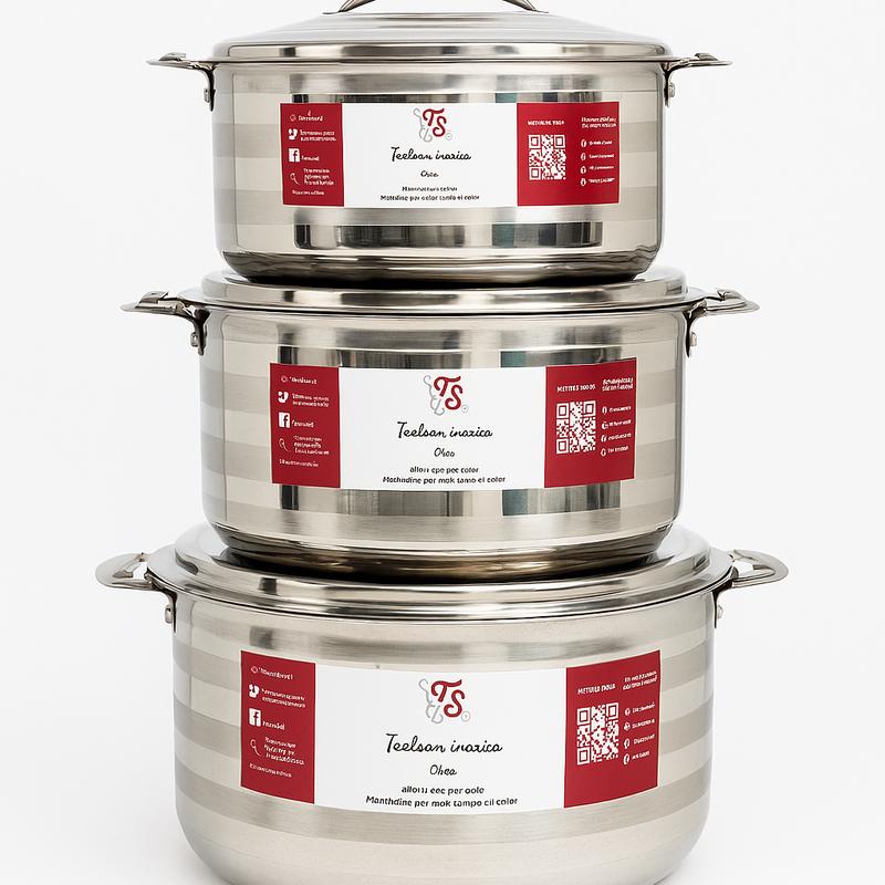 Lot Boîtes Isothermes Inox 3,5 L+5 L+8,5 L