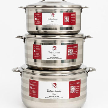 Lot Boîtes Isothermes Inox 3,5 L+5 L+8,5 L